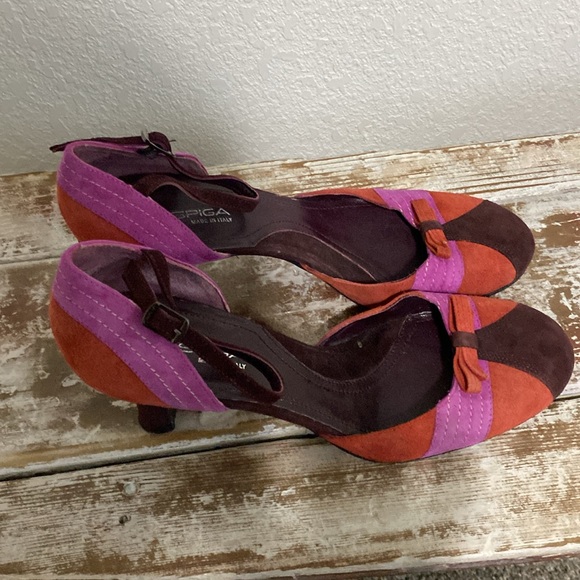 👠Colorful suede Via Spiga heels sz 9 1/2. These heels are amazing 🤩🤩 👠 - Picture 3 of 8